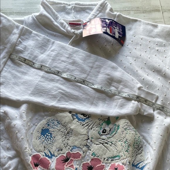 White Bunny Print Hoodie - Picture 7 of 9